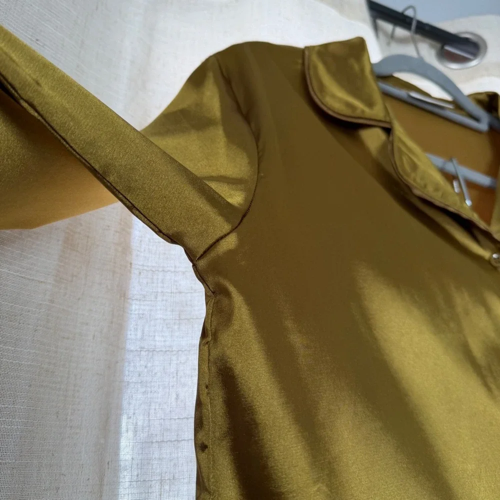 NWOT Taylor Swift Fearless Satin Pajama Set Gold‎ Official Merch MEDIUM